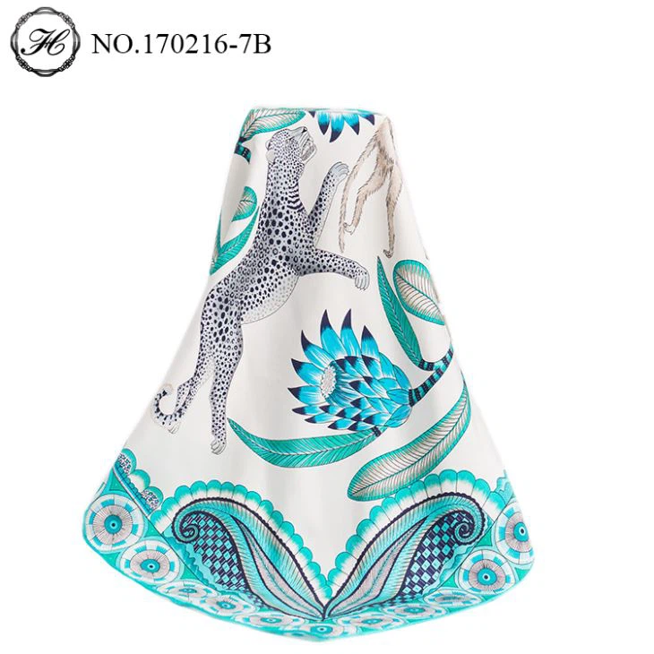Animal Print Silk Scarf