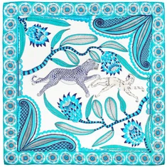 Eșarfă de mătase albastră