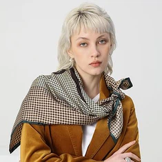 Vintage Small Check Scarf